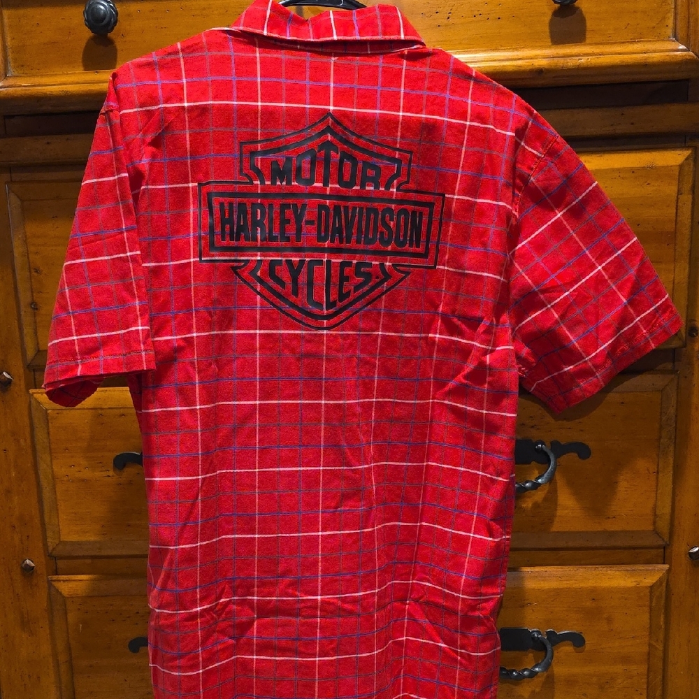 Harley-Davidson Red Button Shirt, Brand New With Tags